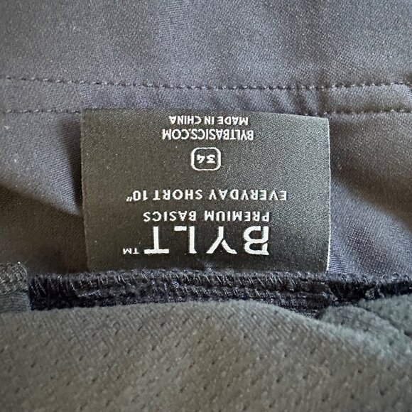 Bylt Mens Everyday Short Size 34 NWT Navy Blue 10" Inseam Stretch Athletic - Picture 4 of 11
